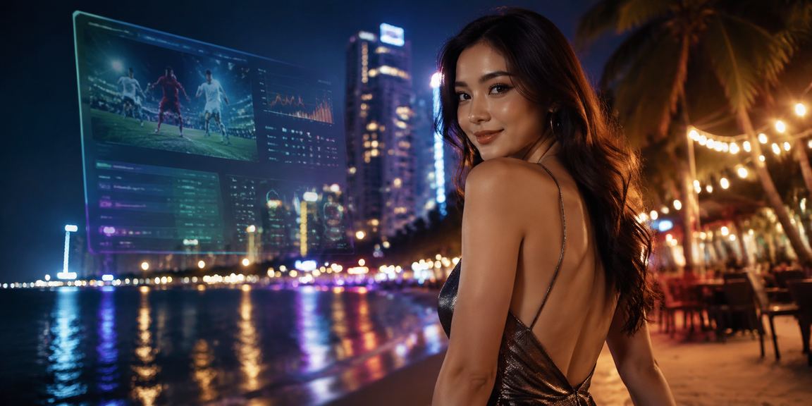 Cảnh cá cược thể thao sôi động với ánh đèn neon tại Phan Thiết